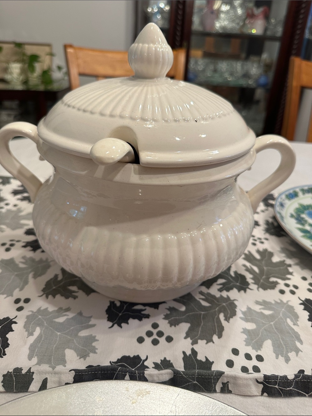 Classic Cream Ceramic Soup Tureen